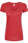 Tultex Women´s Poly-rich V-neck T-shirt In Multi