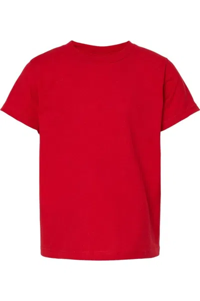 Tultex Kids' Youth Fine Jersey T-shirt In Red