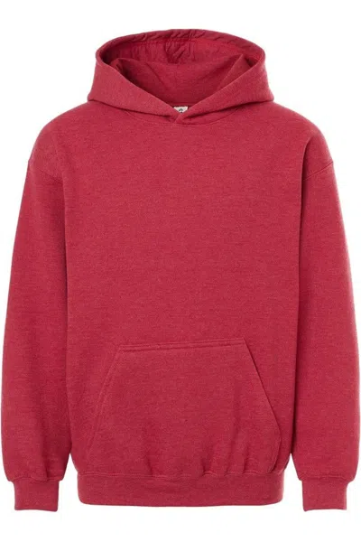 Tultex Kids' Youth Hooded Sweatshirt In Red