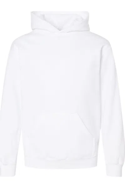 Tultex Kids' Youth Hooded Sweatshirt In White