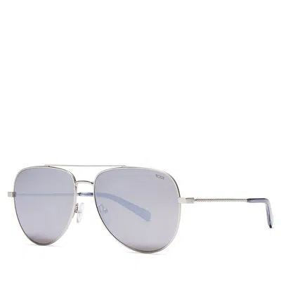 Tumi 008 Aviator Sunglasses, 59mm In Silver/gray Solid