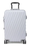 Tumi International Expandable 4 Wheeled Carry On Suitcase In Pearl Grey Texture
