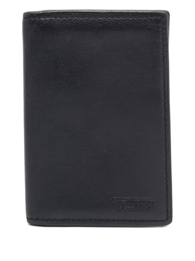 Pre-owned Tumi 2024 Leather Cardholder In Black