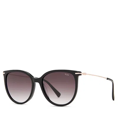 Tumi 504 Gradient Sunglasses, 57mm In Black/brown Gradient