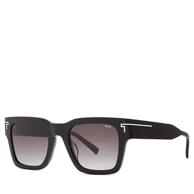 Tumi 508 Square Gradient Sunglasses, 52mm In Black/gray Gradient