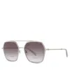 Tumi 510 Hexagon Double Bar Sunglasses, 56mm In Gray/purple Gradient