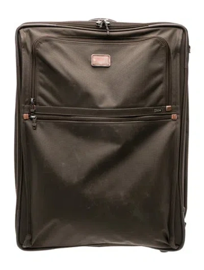 Pre-owned Tumi Alpha 3 International Black Dual Access 4 Wheel Check In Suitcase. In Brown