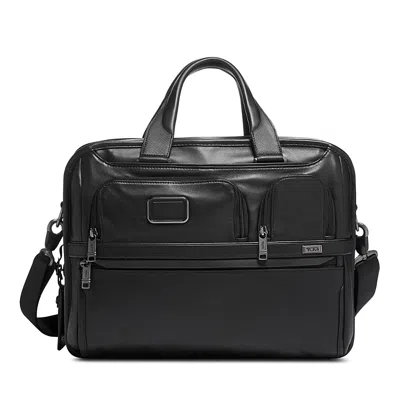 TUMI ALPHA 3 LEATHER EXPANDABLE ORGANIZER LAPTOP BRIEF,117321-1041