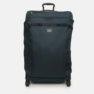 Pre-owned Tumi Alpha Bravo Expandable Blue Nylon Front Lid Suitcase