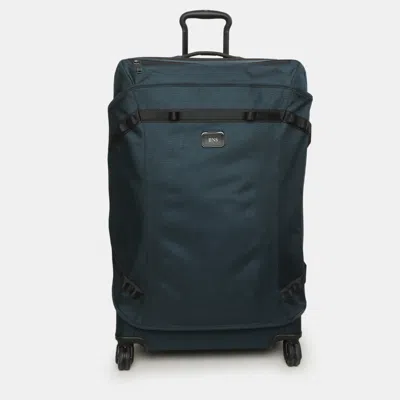Pre-owned Tumi Alpha Bravo Expandable Blue Nylon Front Lid Suitcase
