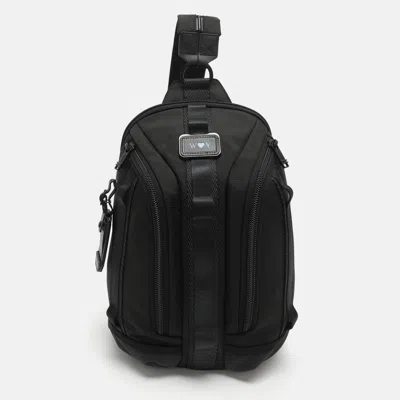 Pre-owned Tumi Alpha Bravo Knight Black Nylon Sling Bag