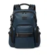 Tumi Womens Navy Coated Canvas Alpha Bravo Navigation Leather Backpack In Blue