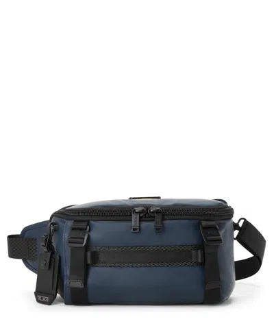 Tumi Alpha Bravo Platoon Sling In Navy Coated Canvas