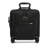 Tumi Alpha Compact 4 Wheel Briefcase Black In Black