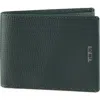 Tumi Alpha Double Bifold Wallet In Deep Pine Textured Smooth