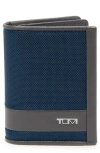 Tumi Alpha Gusseted Card Case In Navy/grey