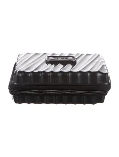 Pre-owned Tumi Aluminum Cosmetic Bag In Black