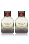 Tumi Awaken Distilled 8:00 Gmt Eau De Parfum Duo $330 Value In Transparent