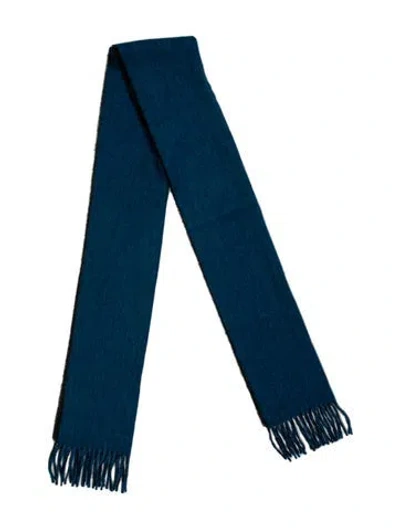 Pre-owned Tumi Baby Alpaca Scarf In Blue