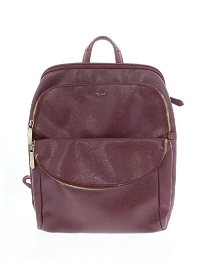 Pre-owned Tumi Backpack In Burgundy
