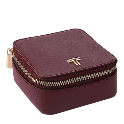 Tumi Belden Leather Jewelry Case In Rosewood