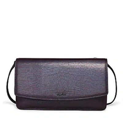 Tumi Belden Leather Wallet Crossbody Bag In Textured Hologram