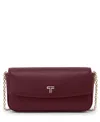 Tumi Belden Slg Wallet On Chain 8.25" Crossbody Bag In Burgundy