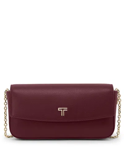 Tumi Belden Slg Wallet On Chain 8.25" Crossbody Bag In Burgundy