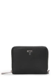 Tumi Belden Trifold Leather Zip Wallet In Black