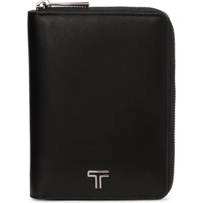 Tumi Belden Zip Around Leather Passport Case In Black
