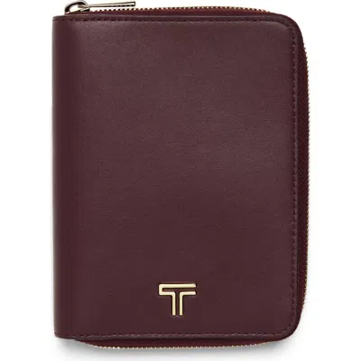 Tumi Belden Zip Around Leather Passport Case In Brown