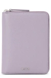 Tumi Belden Zippered Leather Passport Case In Lavender