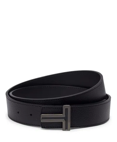 Tumi Belts Reversible T Buckle Belt 35mm In Black/black