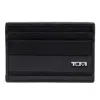 Tumi Slim Leather Card Case In Black