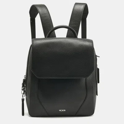 Pre-owned Tumi Black Leather Stanton Tori Flap Backpack