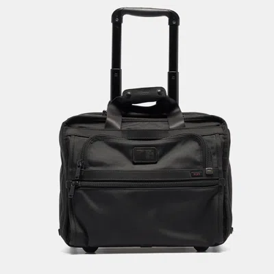 Pre-owned Tumi Black Nylon Alpha Wheeled T-pass Compact Brief Trolley