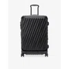 Tumi Black Texture Medium Front Access Expandable Checked Suitcase 66cm In Black
