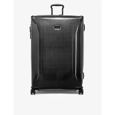 Tumi Extended Trip Expandable Four-wheel Shell Packing Suitcase In Black Graphite