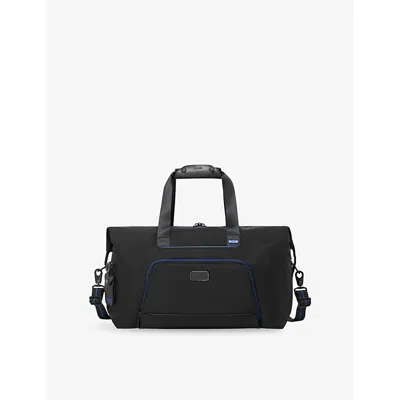 Tumi Black/ultra Blue Alpha 4 Double Expansion Nylon Duffel Bag