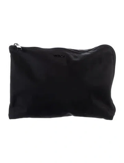 Pre-owned Tumi Branded Zip Closure Cosmetic Bag In Black