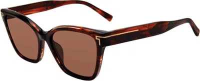 Tumi Brown Butterfly Ladies Sunglasses Stu512 0bro 56