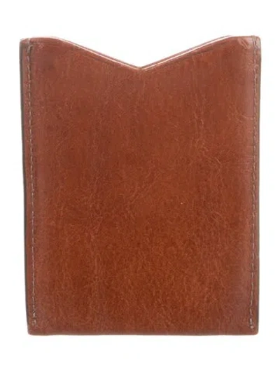 Pre-owned Tumi Brown Leather Clip On Wallet