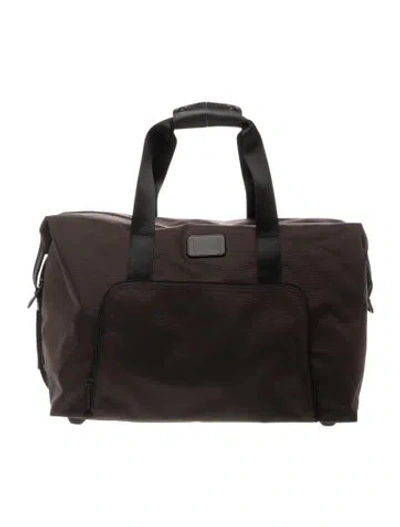Pre-owned Tumi Brown Lockable Carry-on Luggage In Black/brown