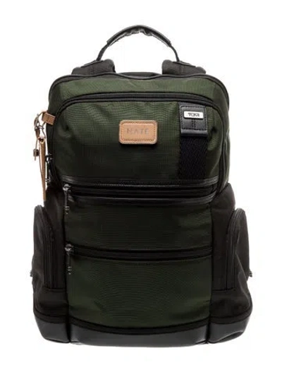 Pre-owned Tumi Canvas Backpack In Green