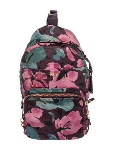 Pre-owned Tumi Canvas Backpack In Purple