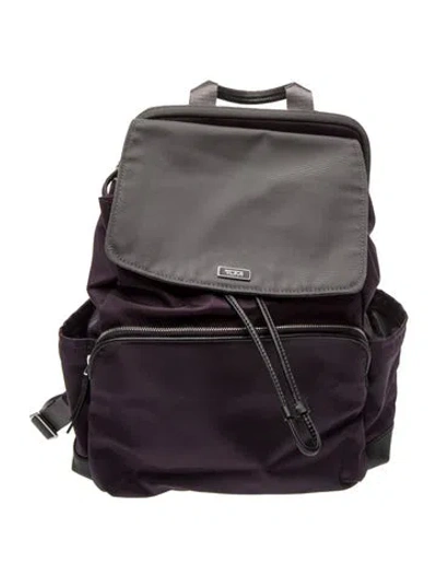 Pre-owned Tumi Canvas Backpack In Purple