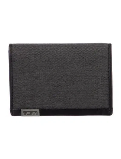 Pre-owned Tumi Canvas Bifold Wallet In Black