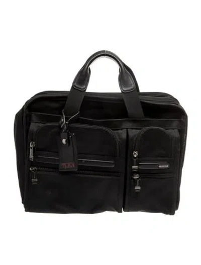 Pre-owned Tumi Canvas Briefcase In Black