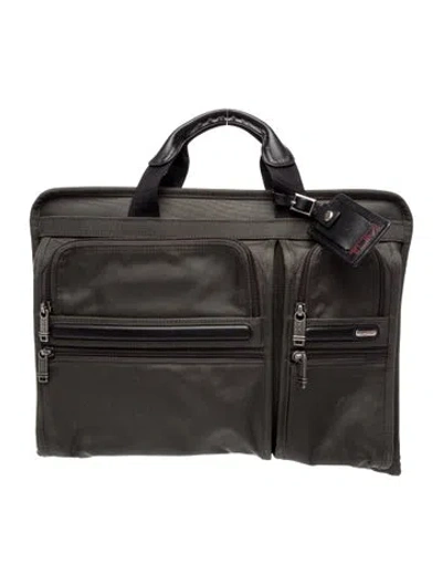 Pre-owned Tumi Canvas Briefcase In Black