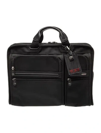 Pre-owned Tumi Canvas Briefcase In Black